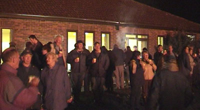 A large crowd turned up for the firework display.
