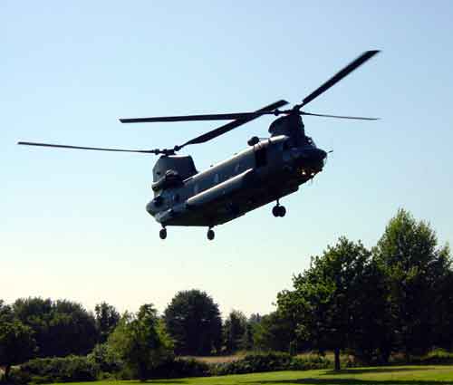 Chinook arriving