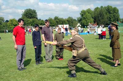 The Home Guard tried (in vain) to drill some of the visitors 