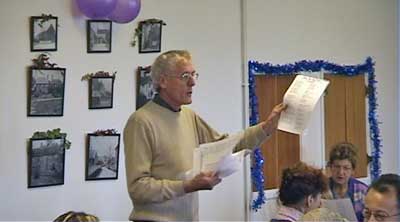 The Carol singing was led by Geoff Sykes 