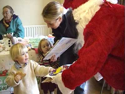 Santa with Oliver and Nelle Pratt