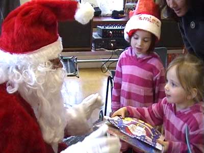 Santa with Jemima and Hermione Thursfield