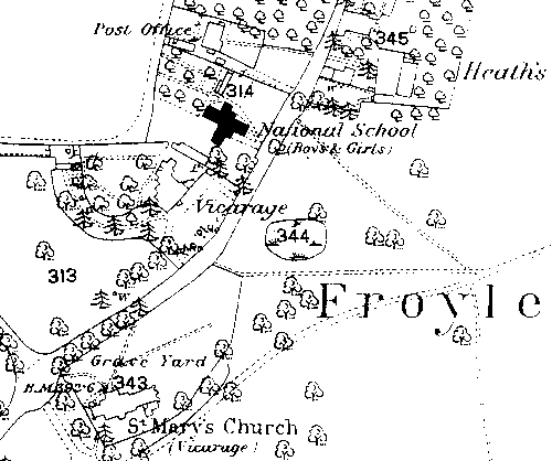 Upper Froyle surveyed in 1870