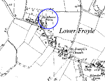 A map of Lower Froyle from 1920