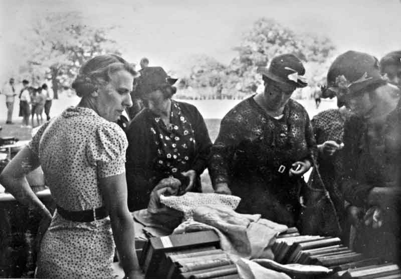The Book Stall - Ethel Crawford (Housemaid) Mrs Bennett (far right)