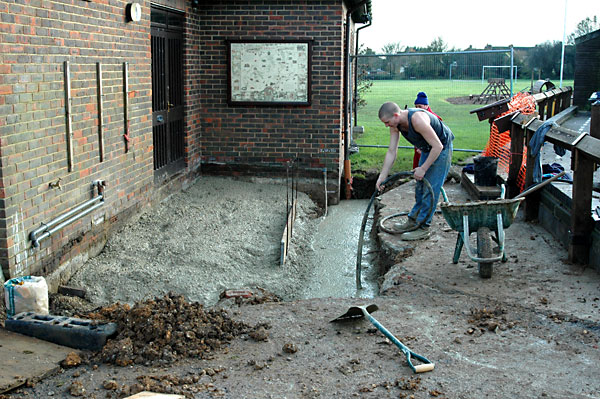 Concrete has now been poured