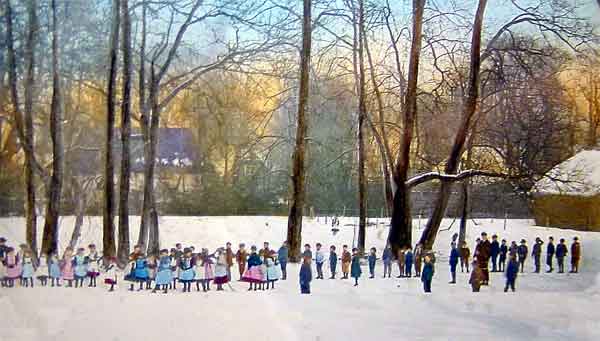 Skaters on Froyle Pond