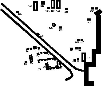 A map of part of St. Mary's Churchyard