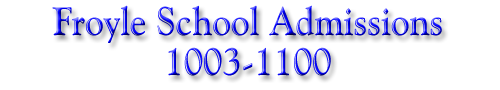 Froyle School Admissions